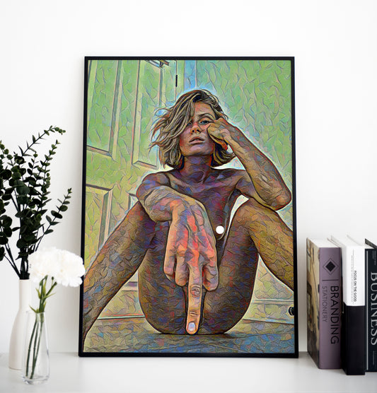 female poster, colorful art, prints, Women, Feminist poster, Female figure art, Girl art, Model painting, Home Décor art, Minimalist Poster, Female Silhouette