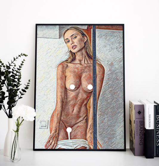 female poster, colorful art, prints, Women, Feminist poster, Female figure art, Girl art, Model painting, Home Décor art, Minimalist Poster, Female Silhouette