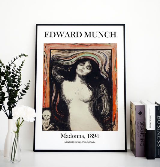 Edward Madonna print, Museum Exhibition Poster, Edward Munch Wall Décor, Edward Munch Poster, Edward Munch Gifts, Art Lover Gift