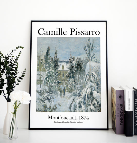 Camille Pissarro Winter Snow Print, Museum Exhibition Poster, Camille Pissarro Wall Décor, Camille Pissarro Gifts, Art Lover Gift