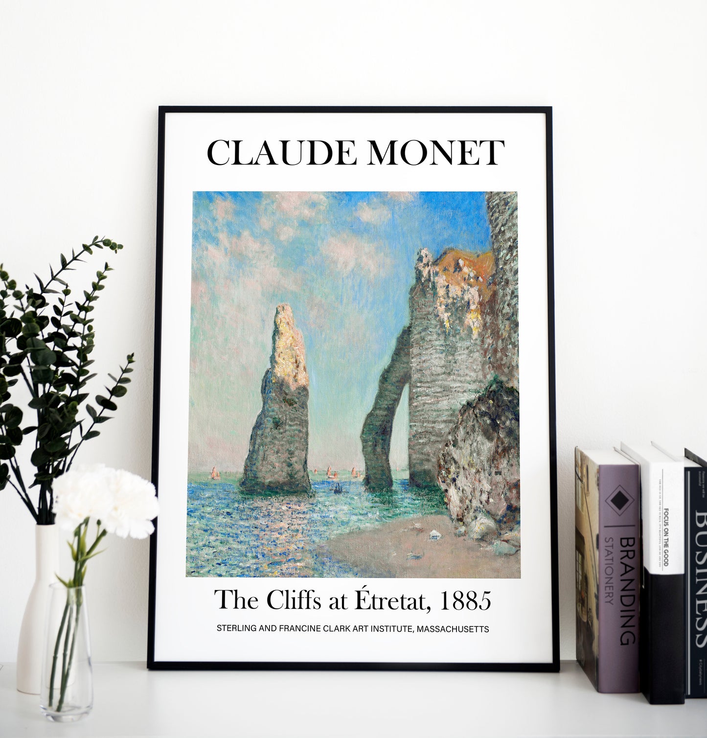 Claude Monet - The Cliffs at Étretat | Wall Art | Historical Painting | Printable Wall Art | Home Decor | Famous Art | Classical Artwork |