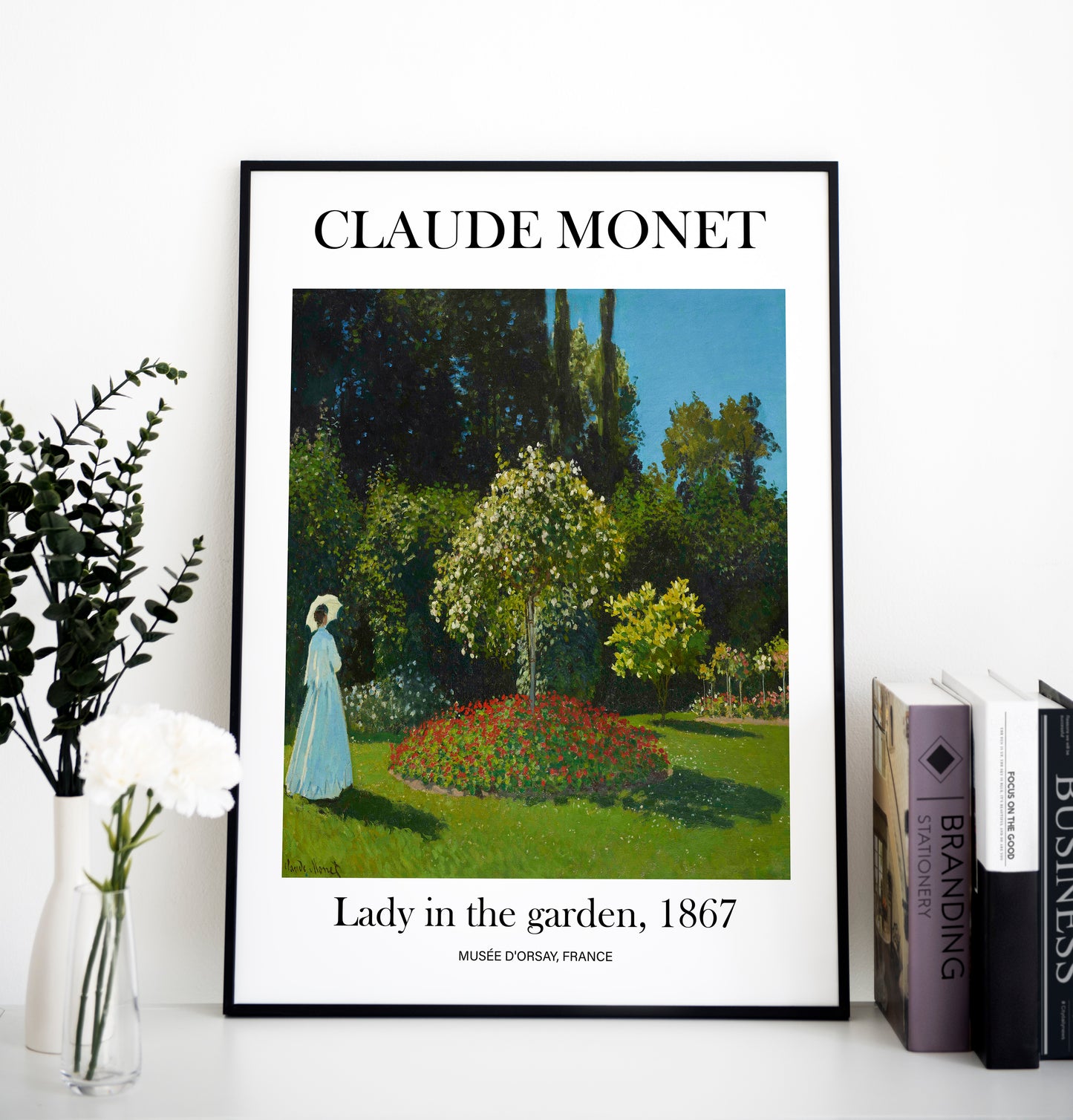 Claude Monet - Lady in the garden | Wall Art | Historical Painting | Printable Wall Art | Home Decor | Famous Art | Classical Artwork |