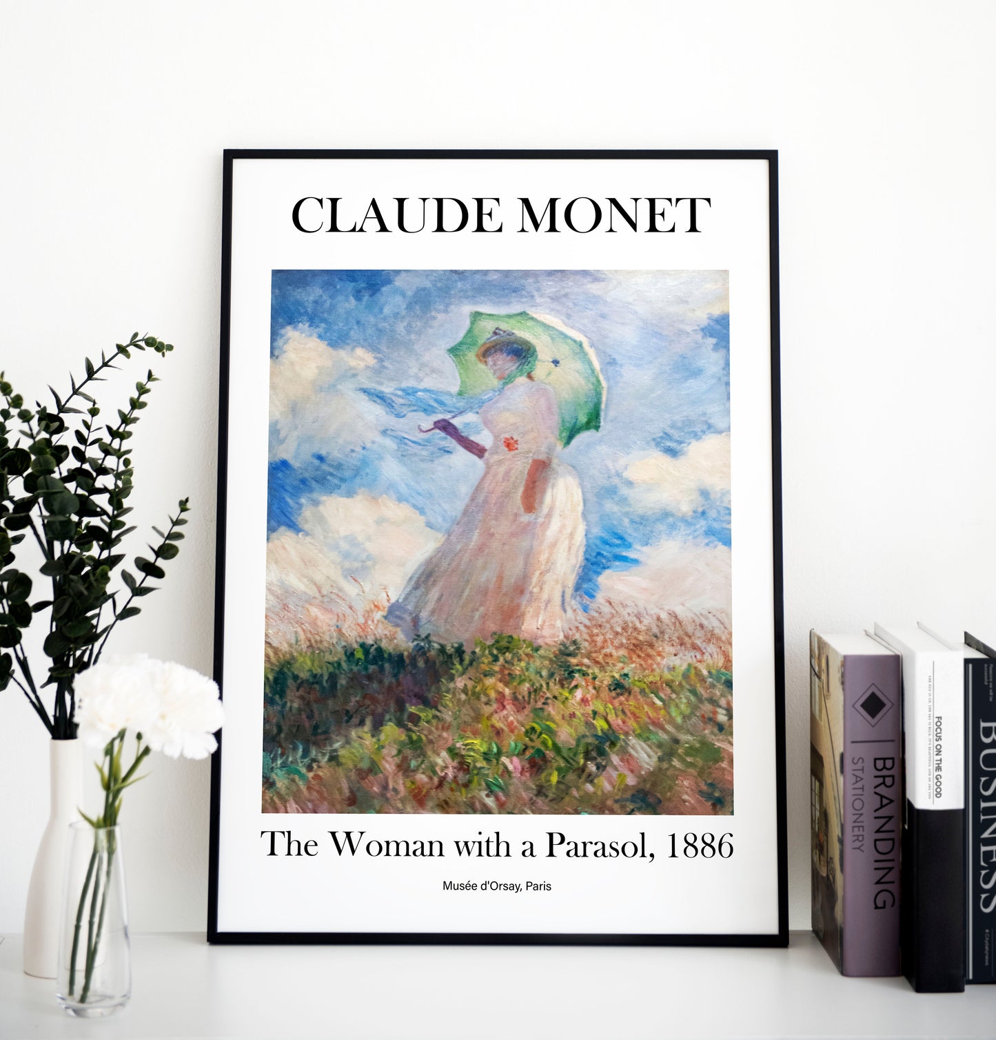 Claude Monet - The Woman with Parasol | Wall Art | Historical Painting | Printable Wall Art | Home Decor | Famous Art | Classical Artwork |