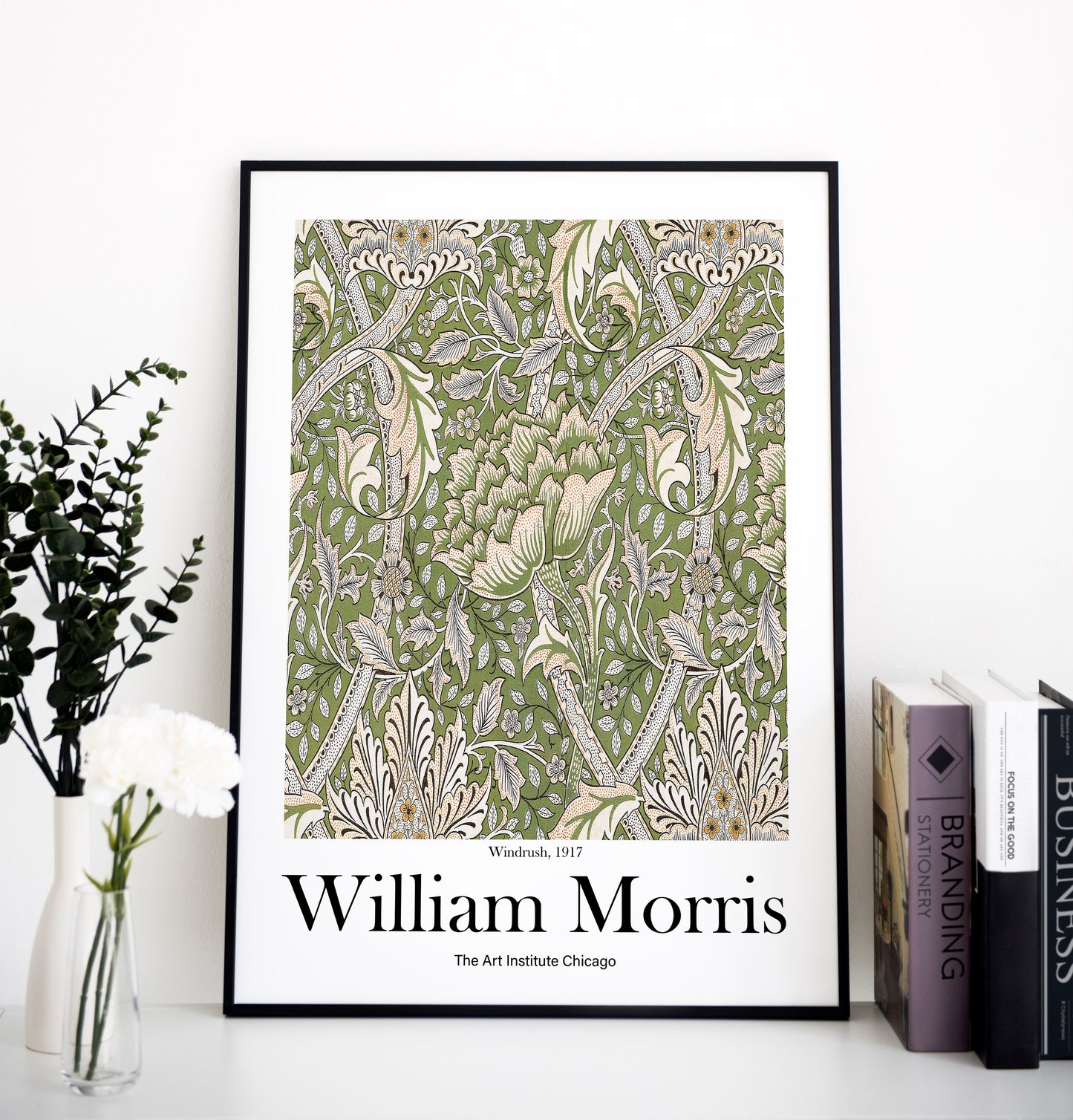 William Morris's Windrush pattern print, Museum Exhibition Poster, William Morris Wall Décor, William Morris Gifts, Art Lover Gift