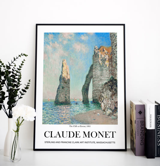 Claude Monet - The Cliffs at Étretat | Wall Art | Historical Painting | Printable Wall Art | Home Decor | Famous Art | Classical Artwork |