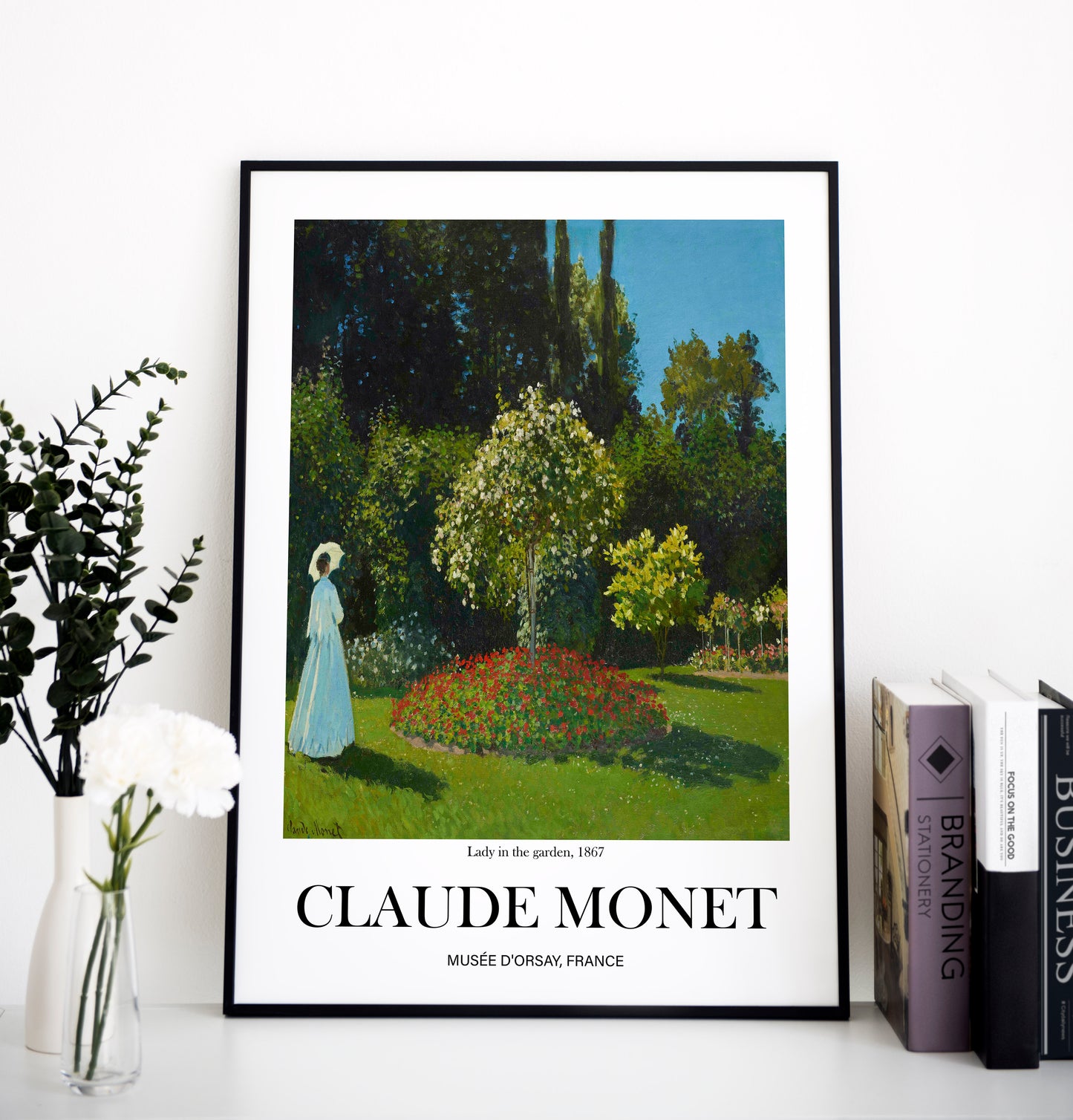 Claude Monet - Lady in the garden | Wall Art | Historical Painting | Printable Wall Art | Home Decor | Famous Art | Classical Artwork |