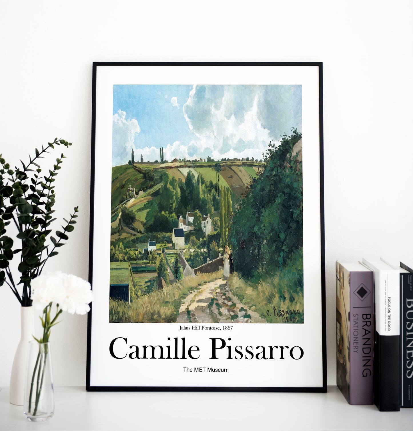 Camille Pissarro Summer Hills Print, Museum Exhibition Poster, Camille Pissarro Wall Décor, Camille Pissarro Gifts, Art Lover Gift