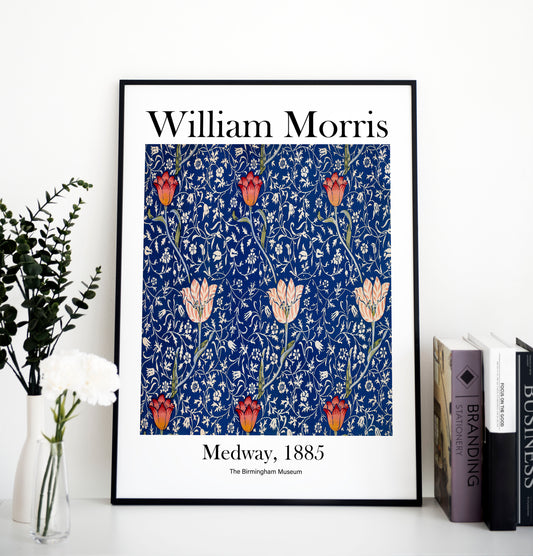 William Morris's Flower pattern print, Museum Exhibition Poster, William Morris Wall Décor, William Morris Gifts, Art Lover Gift