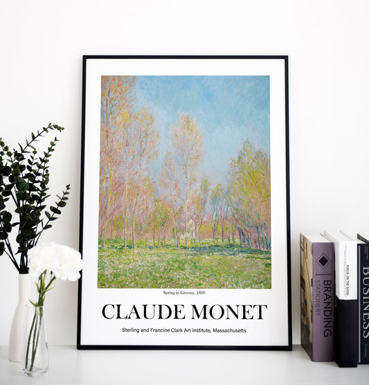 Claude Monet - Spring in Giverny | Wall Art | Historical Painting | Printable Wall Art | Home Decor | Famous Art | Classical Artwork |