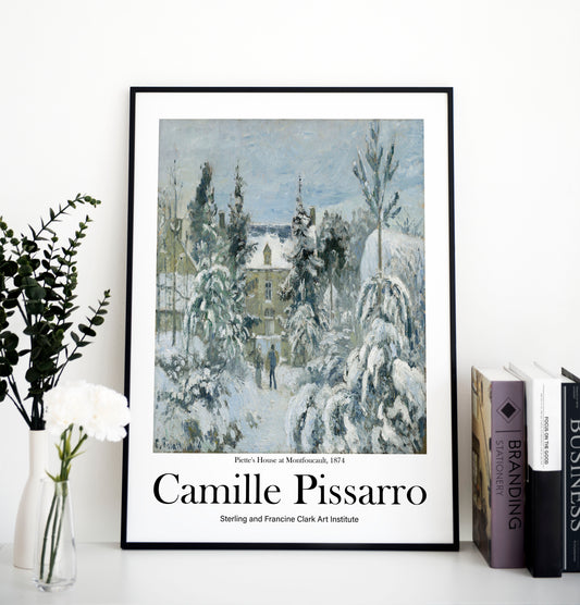 Camille Pissarro Winter Snow Print, Museum Exhibition Poster, Camille Pissarro Wall Décor, Camille Pissarro Gifts, Art Lover Gift