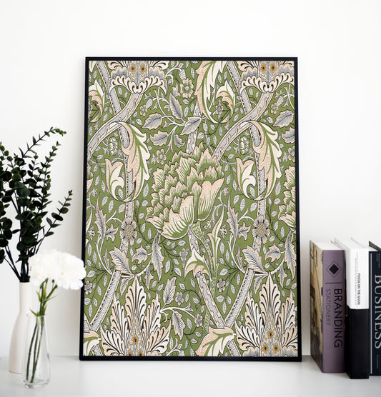 William Morris's Windrush pattern print, Museum Exhibition Poster, William Morris Wall Décor, William Morris Gifts, Art Lover Gift