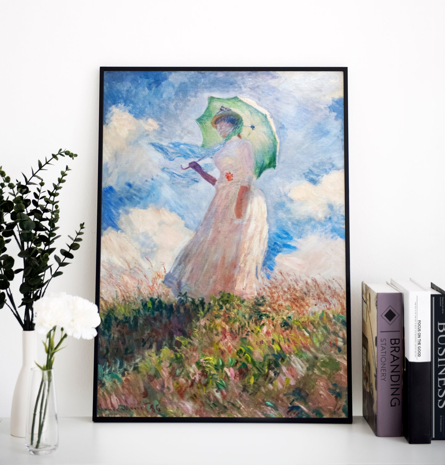 Claude Monet - The Woman with Parasol | Wall Art | Historical Painting | Printable Wall Art | Home Decor | Famous Art | Classical Artwork |