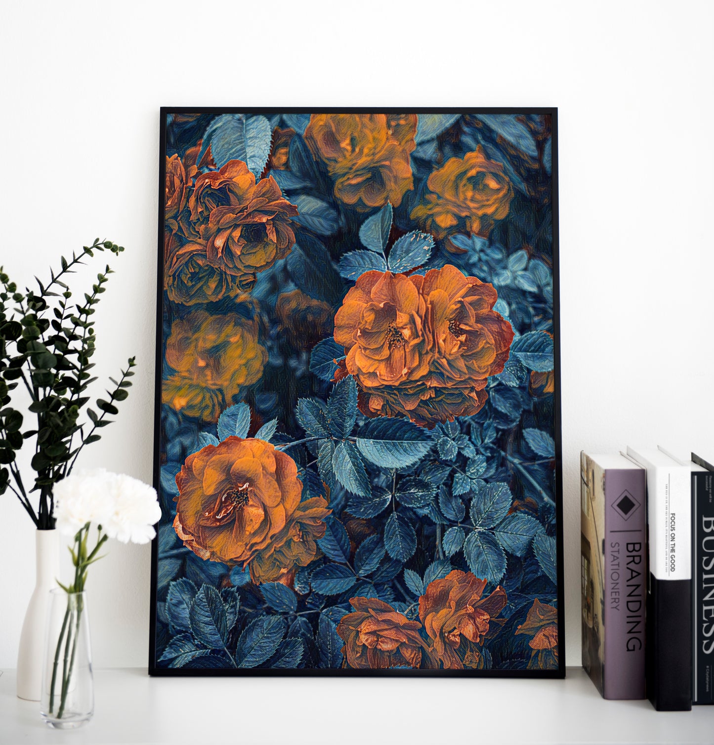 Premium Poster - Roses | Wall Art | Flower Painting | Printable wall art | Home decor | living room art | Bedroom painting |