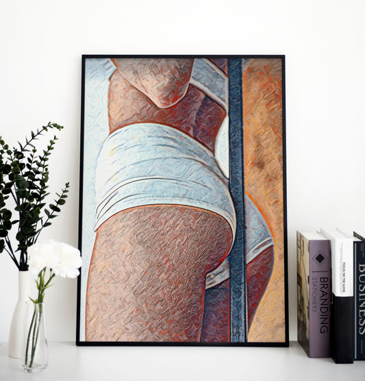 Female Premium Poster | Colorful Sexy Canva | Feminist Art | Modern Erotic Painting | Nude Art | Female Art Prints