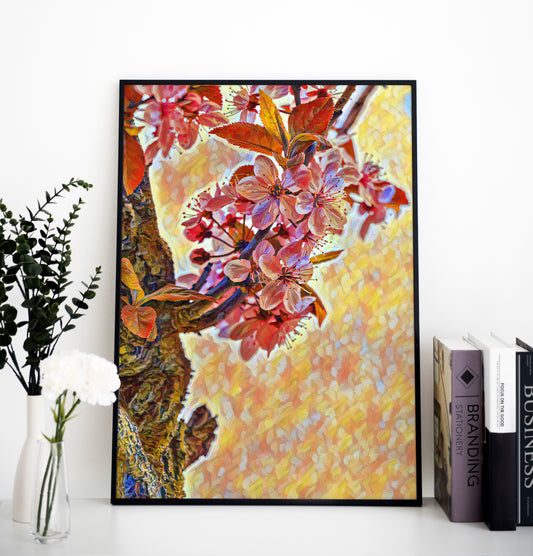 Premium Flower Poster - Sherry | Wall Art | Flower Painting | Printable wall art | Home decor | living room art | Bedroom painting |