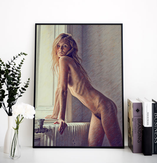 Female Premium Poster | Colorful Sexy Canva | Feminist Art | Modern Erotic Painting | Nude Art | Female Art Prints