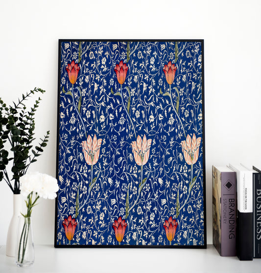 William Morris's Flower pattern print, Museum Exhibition Poster, William Morris Wall Décor, William Morris Gifts, Art Lover Gift