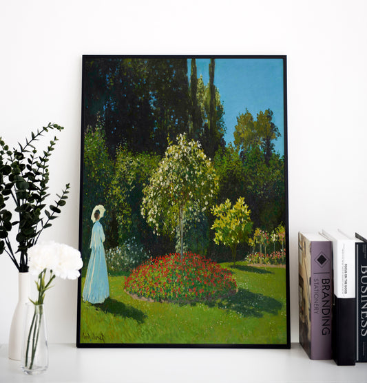 Claude Monet - Lady in the garden | Wall Art | Historical Painting | Printable Wall Art | Home Decor | Famous Art | Classical Artwork |