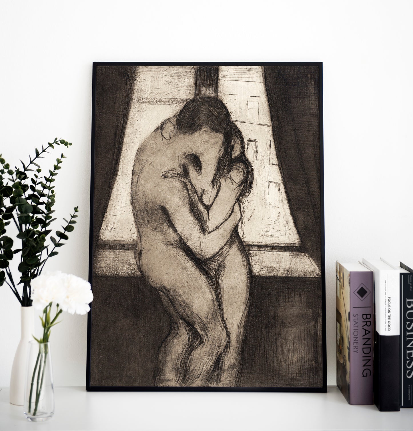 Edvard Munch - The Kiss | Wall Art | Historical Painting | Printable Wall Art | Home Decor | Famous Art | Classical Artwork |