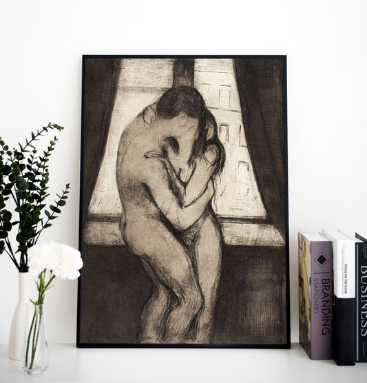 Edvard Munch - The Kiss | Wall Art | Historical Painting | Printable Wall Art | Home Decor | Famous Art | Classical Artwork |