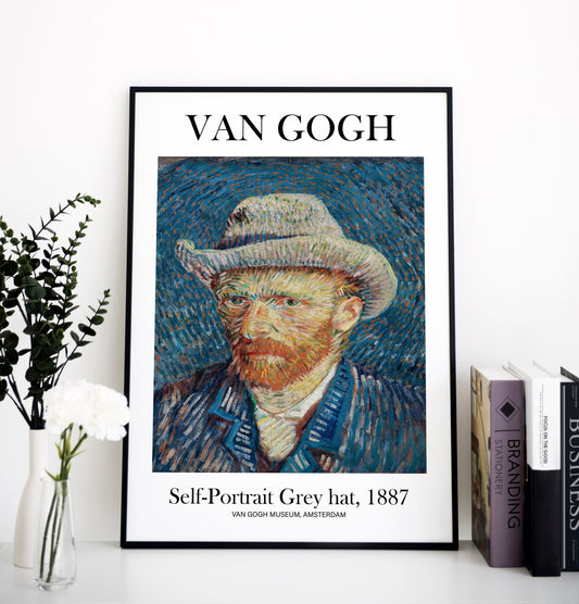 Van Gogh Poster - Self Portrait | Wall Art | Historical Painting | Printable Wall Art | Home Decor | Famous Art | Classical Artwork |