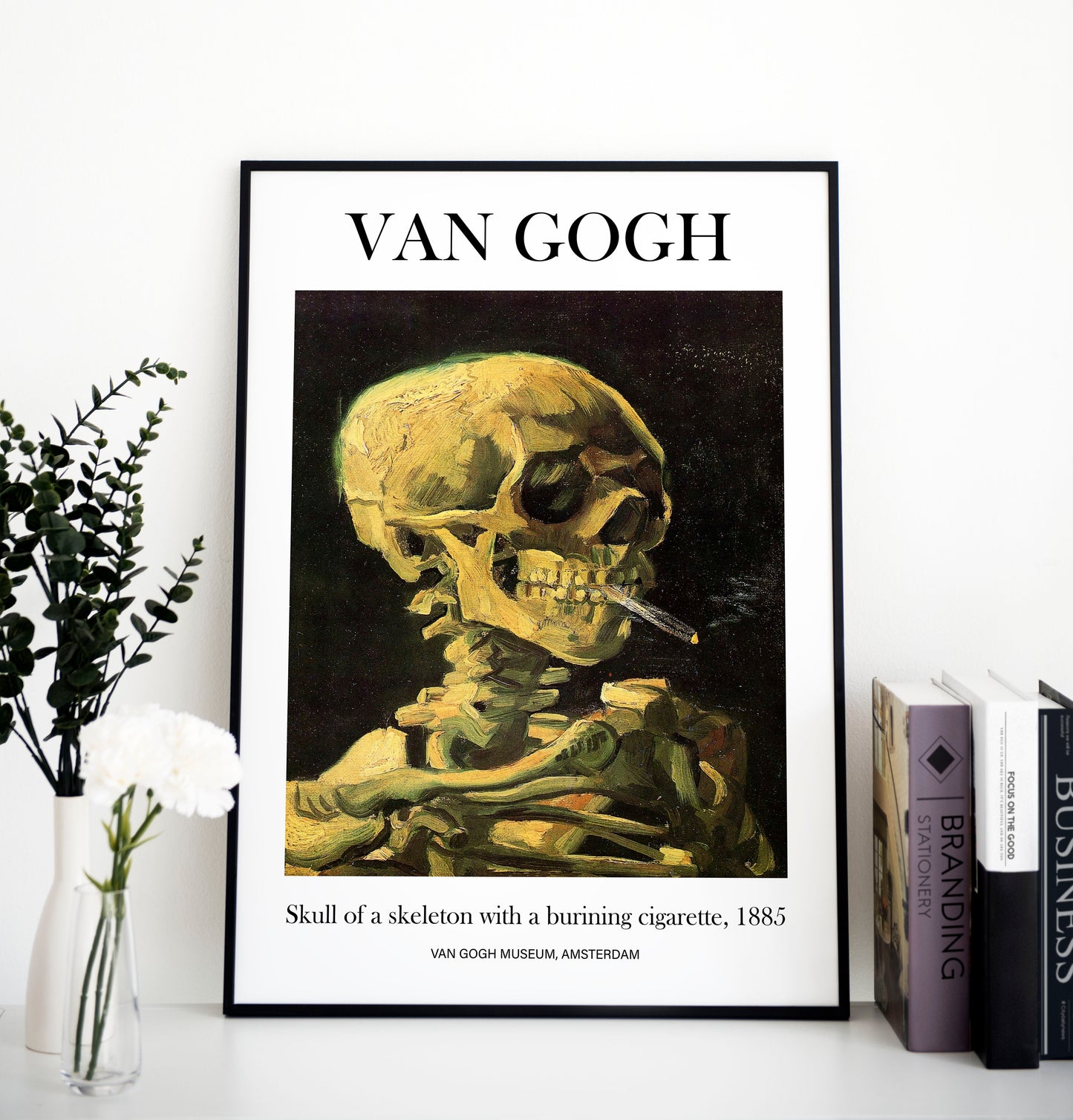 Van Gogh Poster - Burning cigarette | Wall Art | Historical Painting | Printable Wall Art | Home Decor | Famous Art | Classical Artwork |