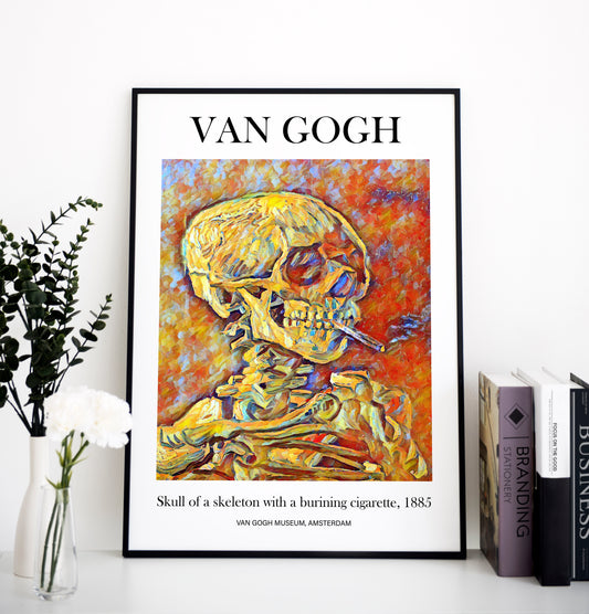 Van Gogh Poster - Burning cigarette | Wall Art | Historical Painting | Printable Wall Art | Home Decor | Famous Art | Classical Artwork |