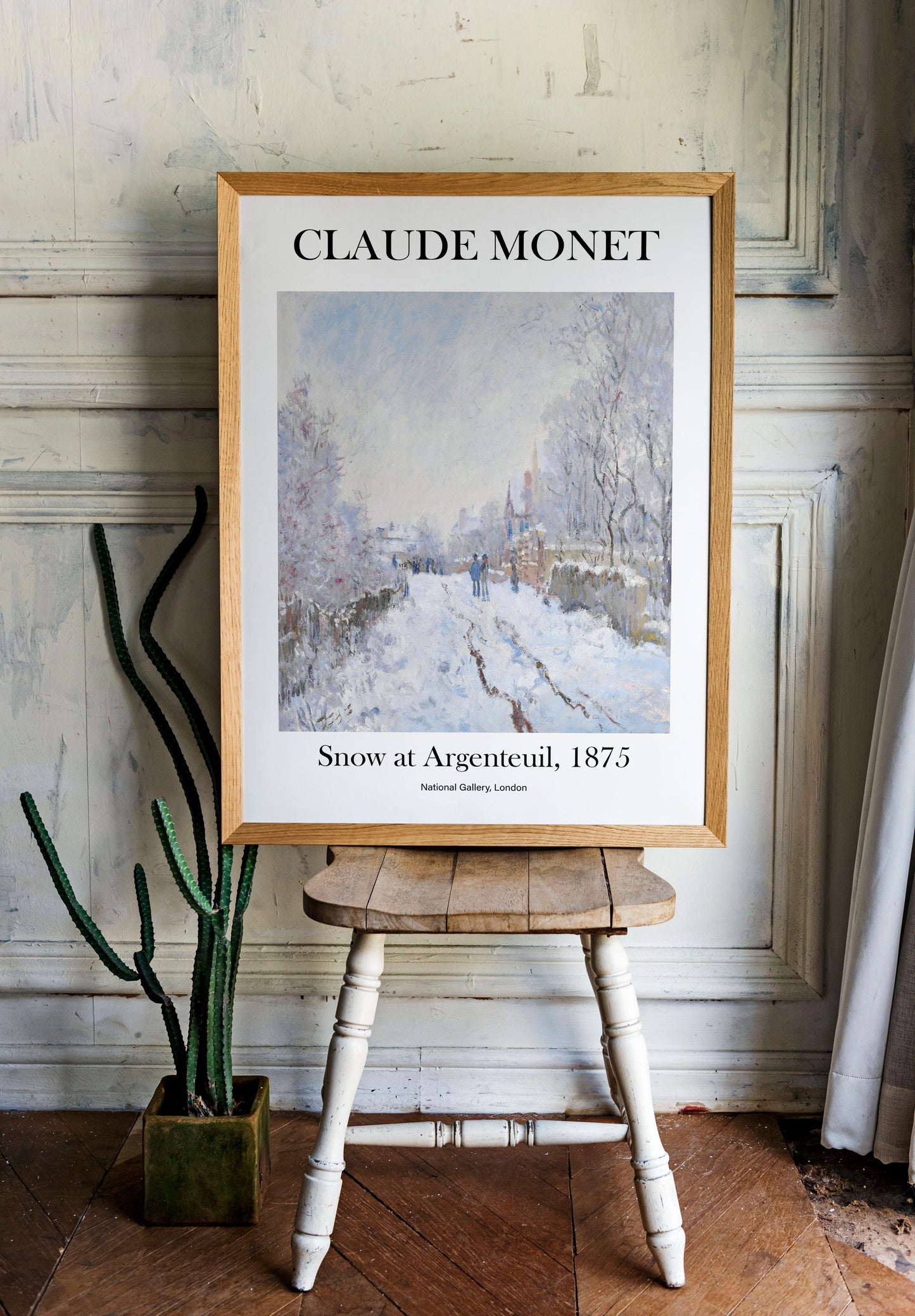 Claude Monet - Snow at Argenteuil | Wall Art | Historical Painting | Printable Wall Art | Home Decor | Famous Art | Classical Artwork |