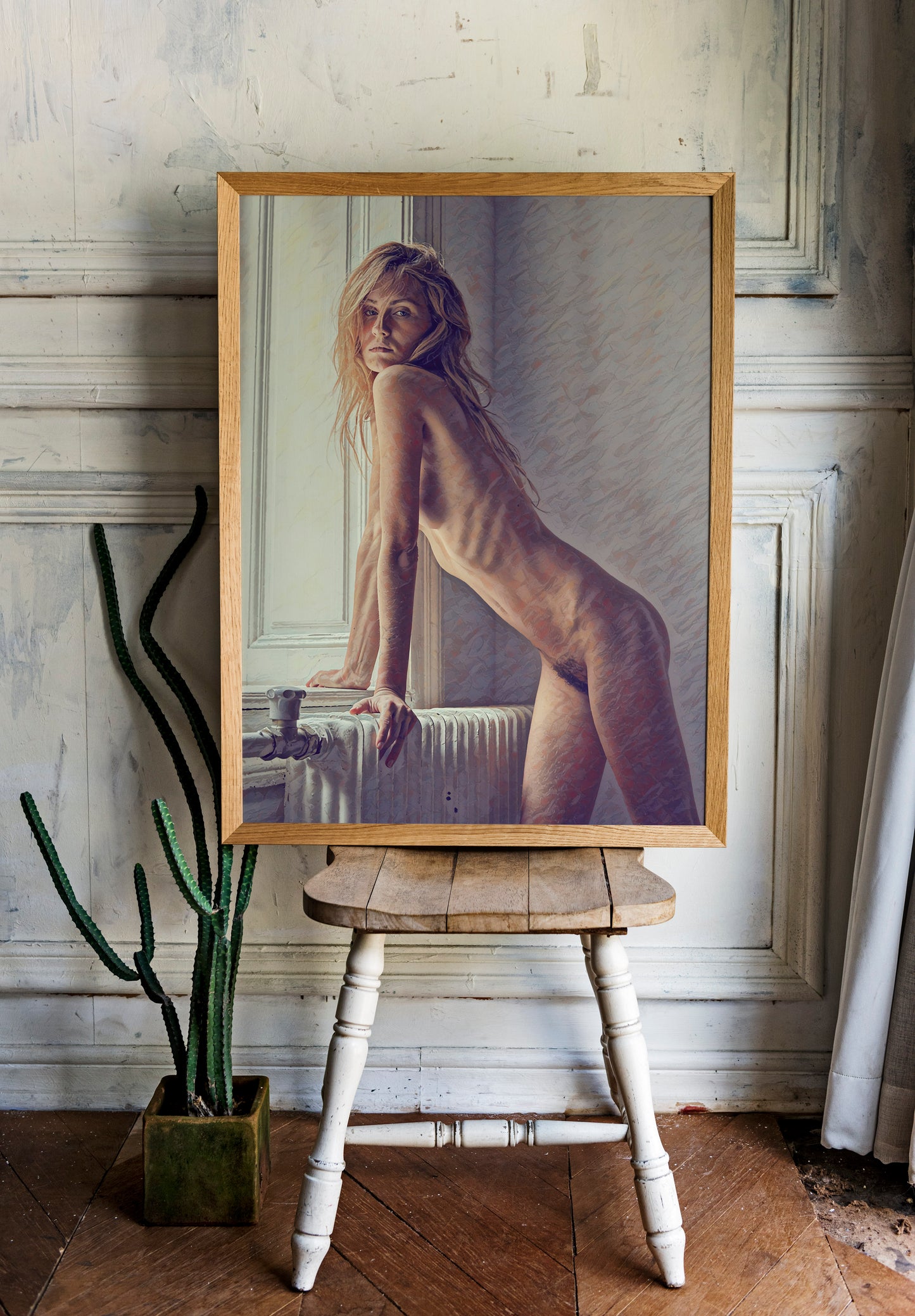 Female Premium Poster | Colorful Sexy Canva | Feminist Art | Modern Erotic Painting | Nude Art | Female Art Prints