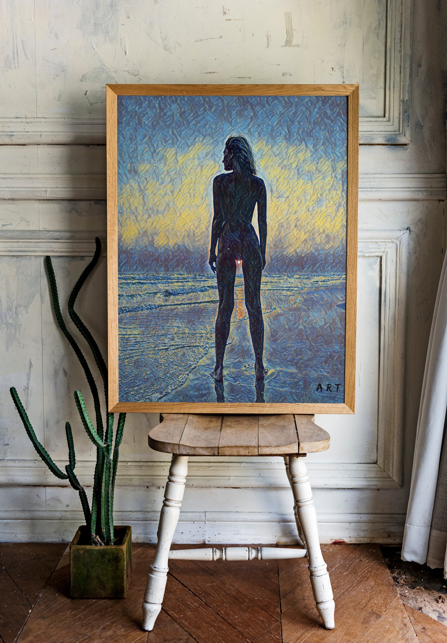 Female Premium Poster | Colorful Sexy Canva | Feminist Art | Modern Erotic Painting | Nude Art | Female Art Prints