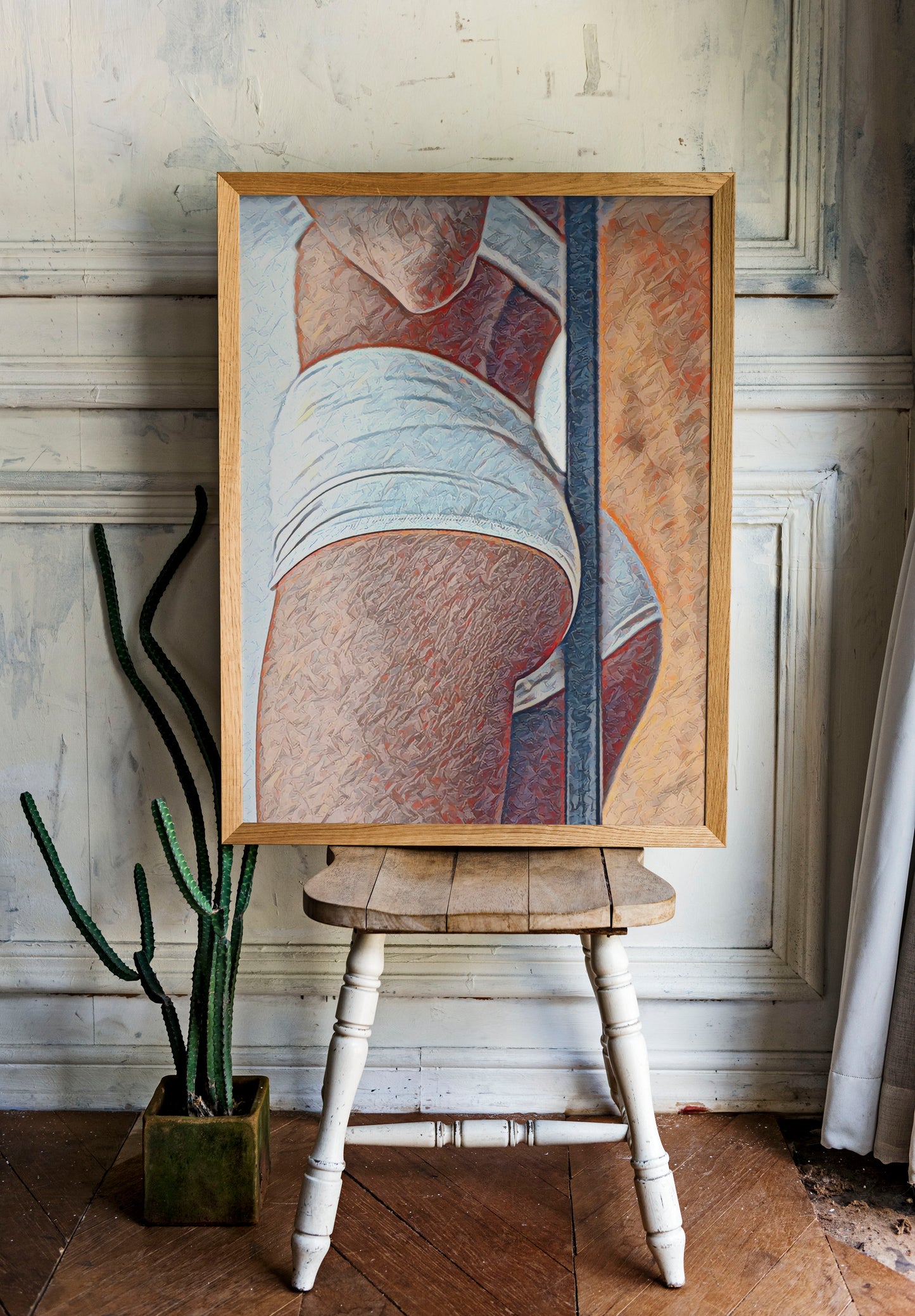 Female Premium Poster | Colorful Sexy Canva | Feminist Art | Modern Erotic Painting | Nude Art | Female Art Prints