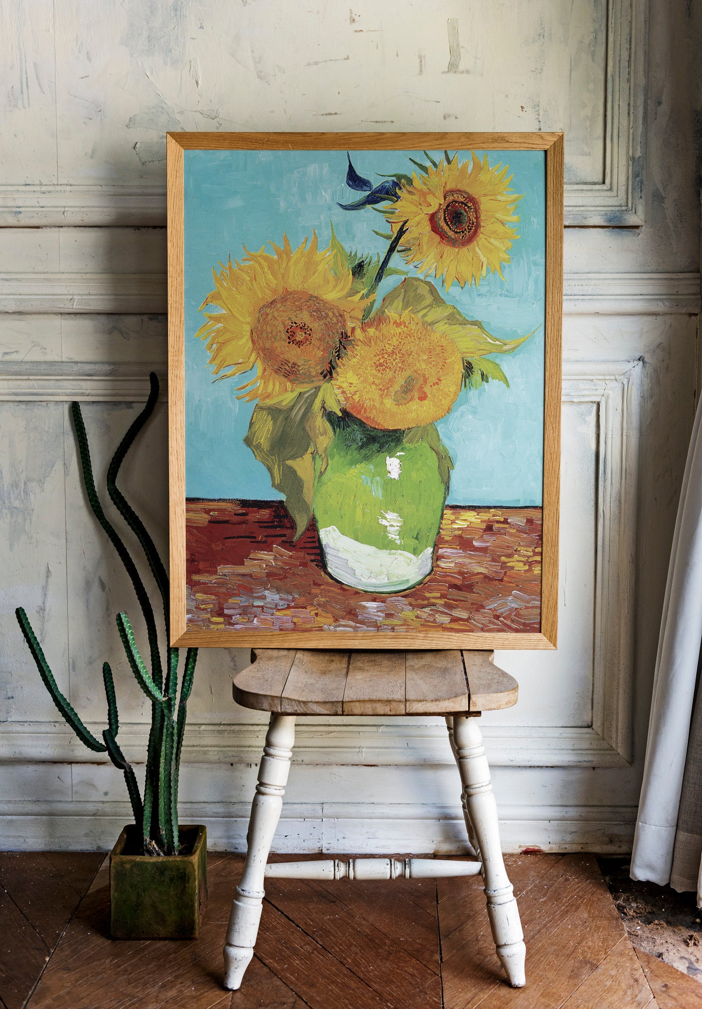 Van Gogh Poster - Three Sunflowers | Wall Art | Historical Painting | Printable Wall Art | Home Decor | Famous Art | Classical Artwork |