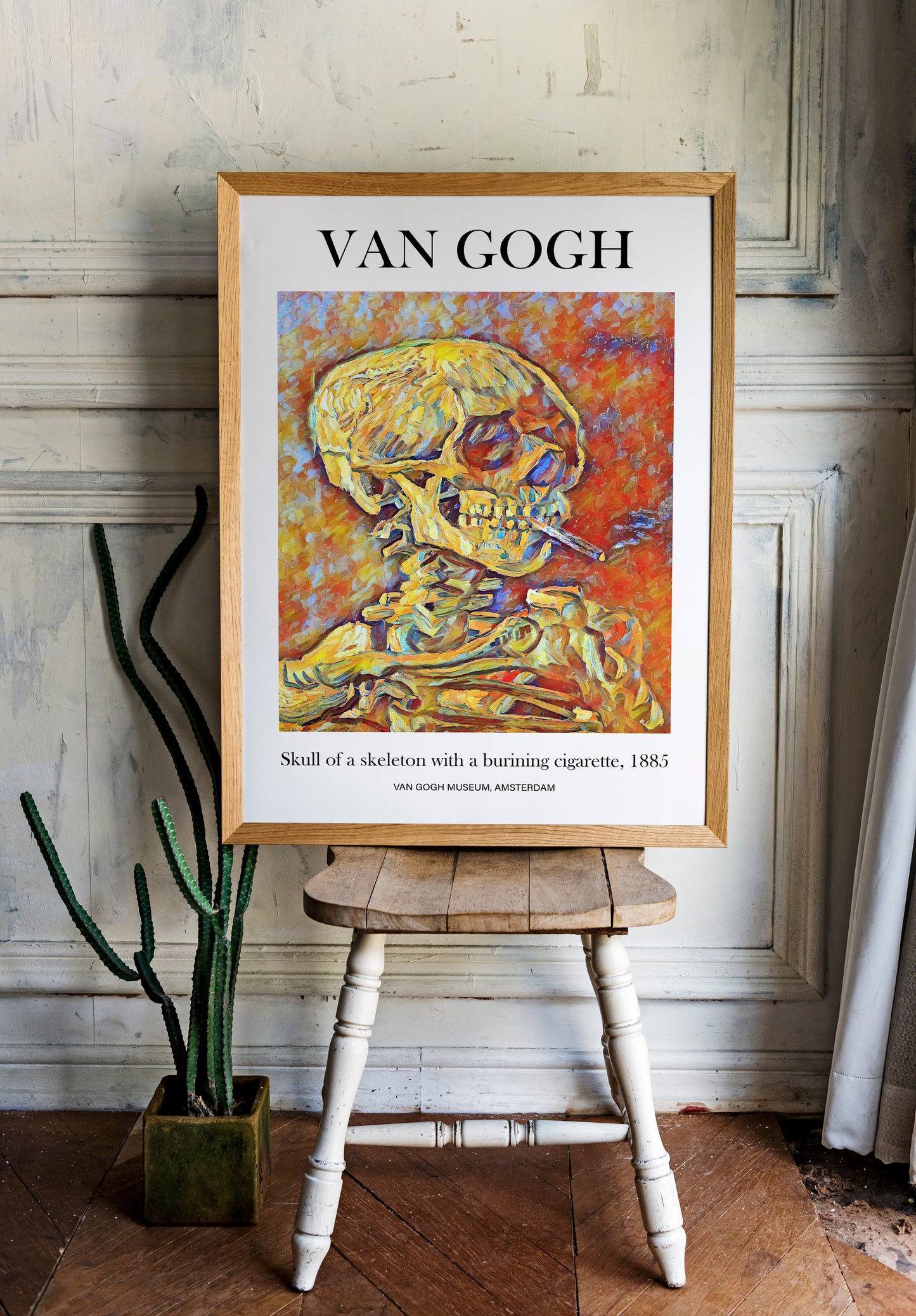 Van Gogh Poster - Burning cigarette | Wall Art | Historical Painting | Printable Wall Art | Home Decor | Famous Art | Classical Artwork |