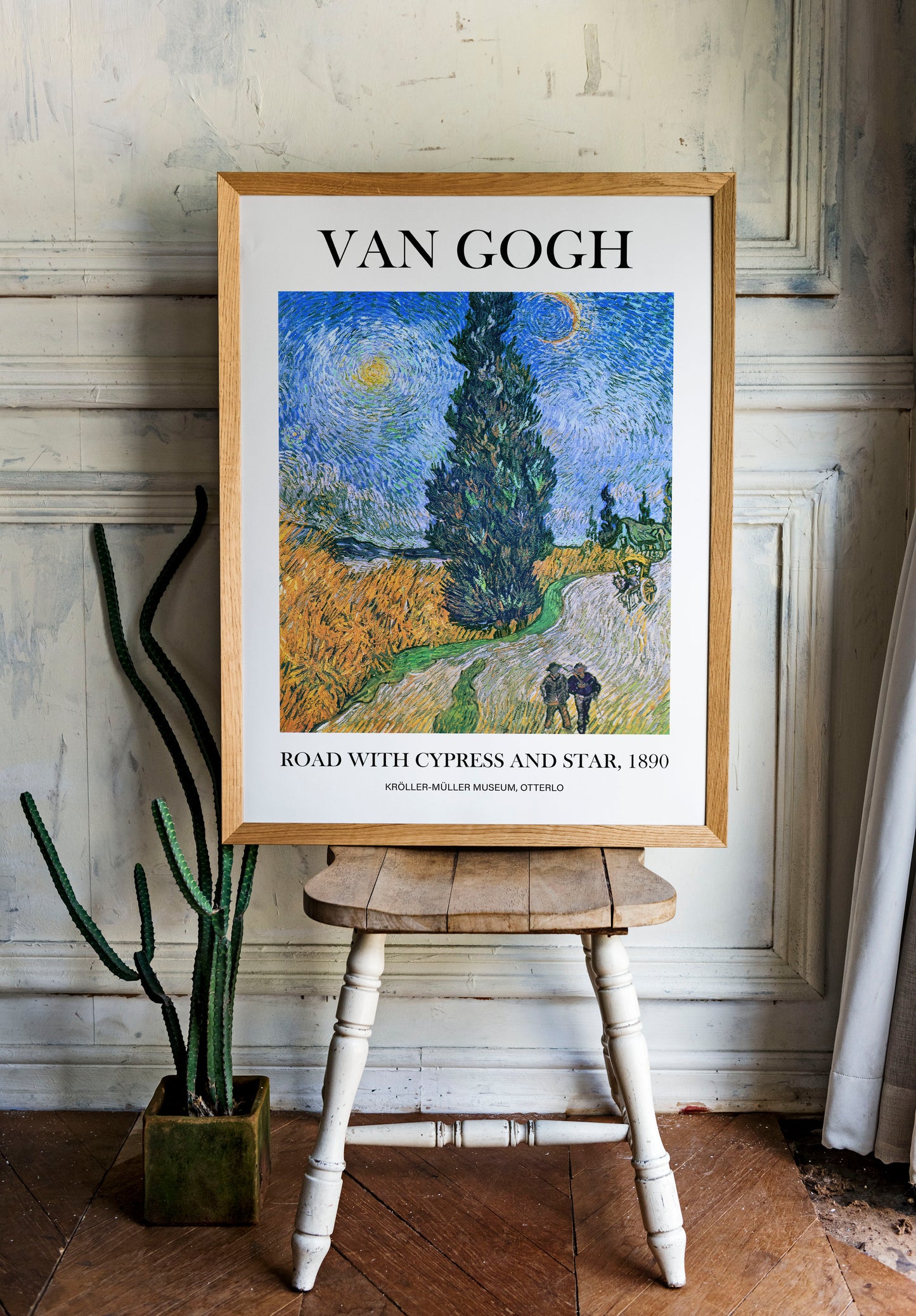 Van Gogh Poster - Cypress And Stars | Wall Art | Historical Painting | Printable Wall Art | Home Decor | Famous Art | Classical Artwork |