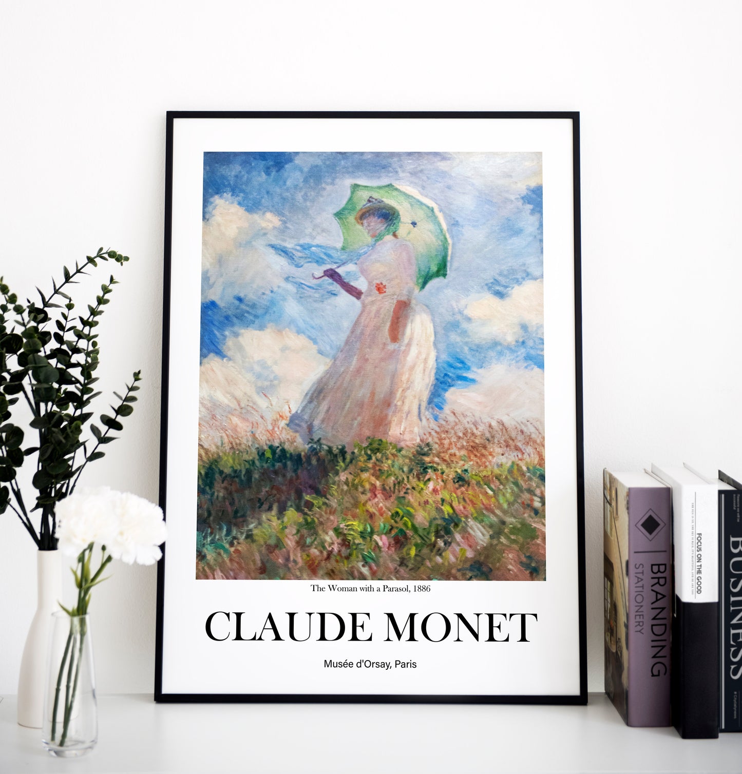 Claude Monet - The Woman with Parasol | Wall Art | Historical Painting | Printable Wall Art | Home Decor | Famous Art | Classical Artwork |