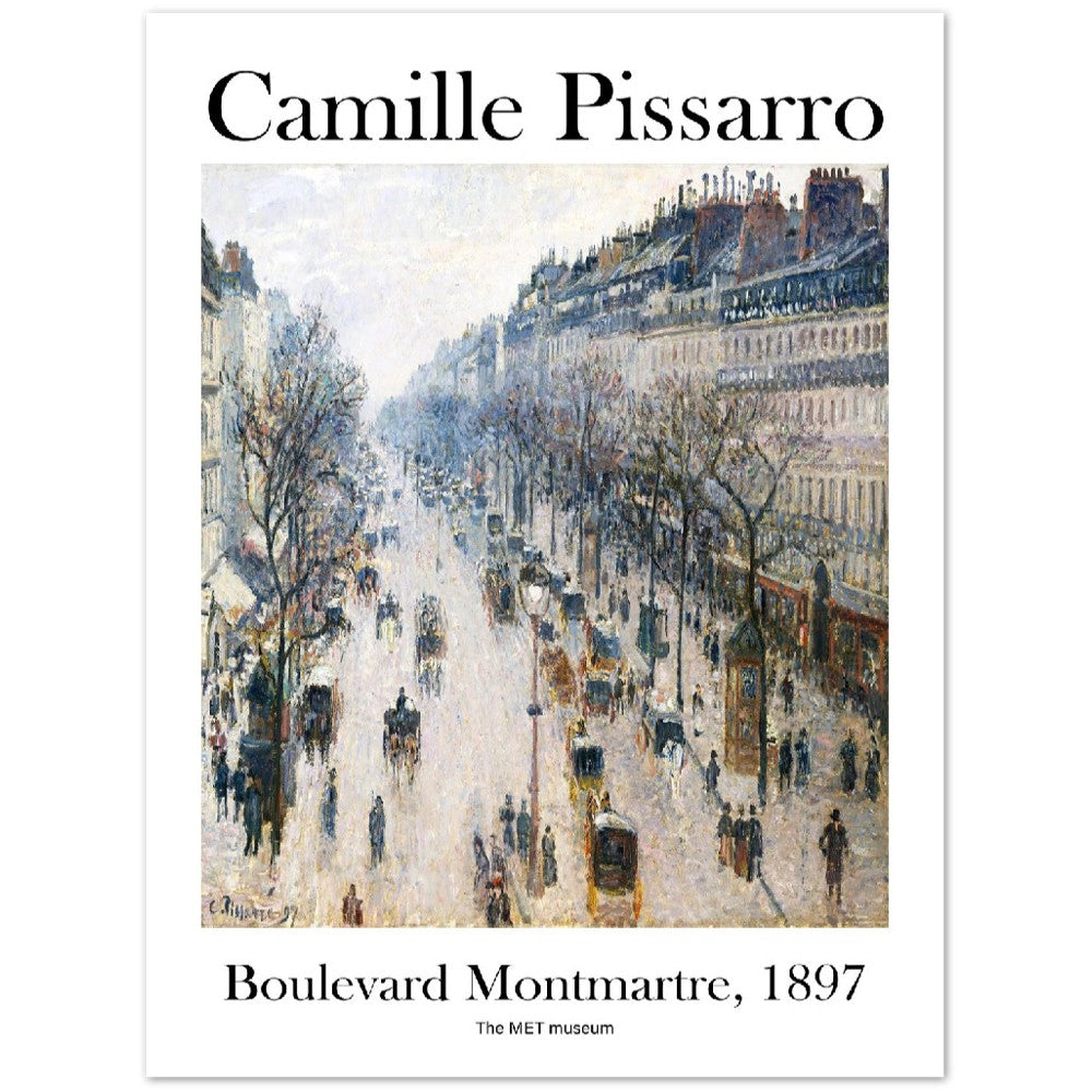 Camille Pissarro City Print, Museum Exhibition Poster, Camille Pissarro Wall Décor, Camille Pissarro Gifts, Art Lover Gift