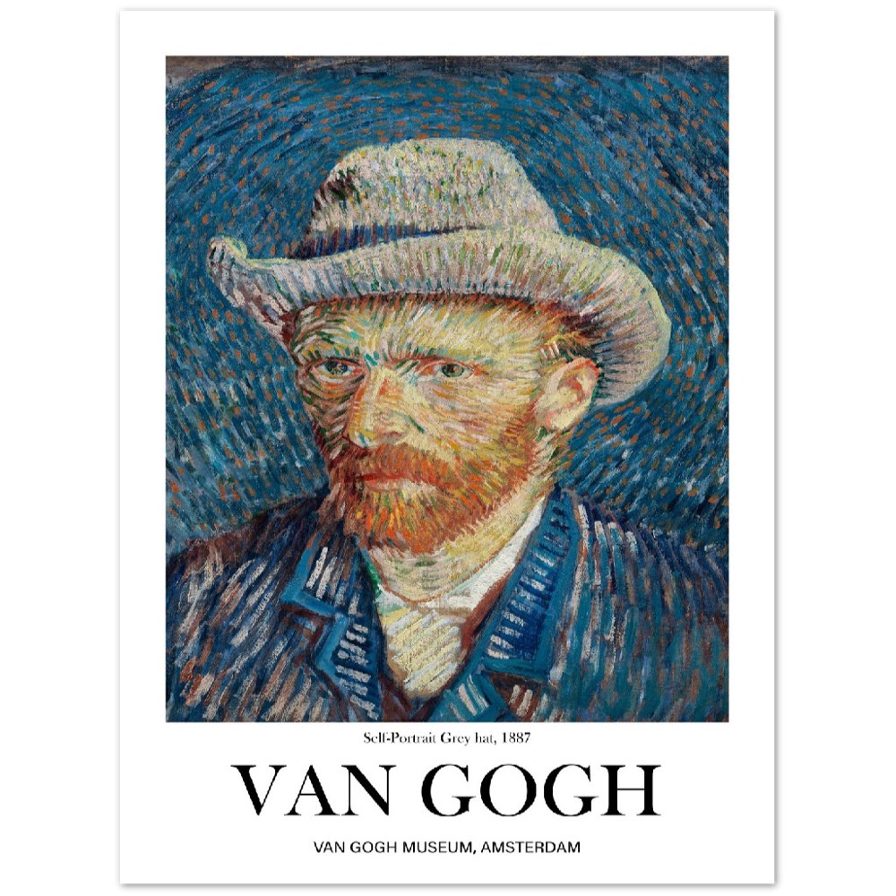 Van Gogh Poster - Self Portrait | Wall Art | Historical Painting | Printable Wall Art | Home Decor | Famous Art | Classical Artwork |