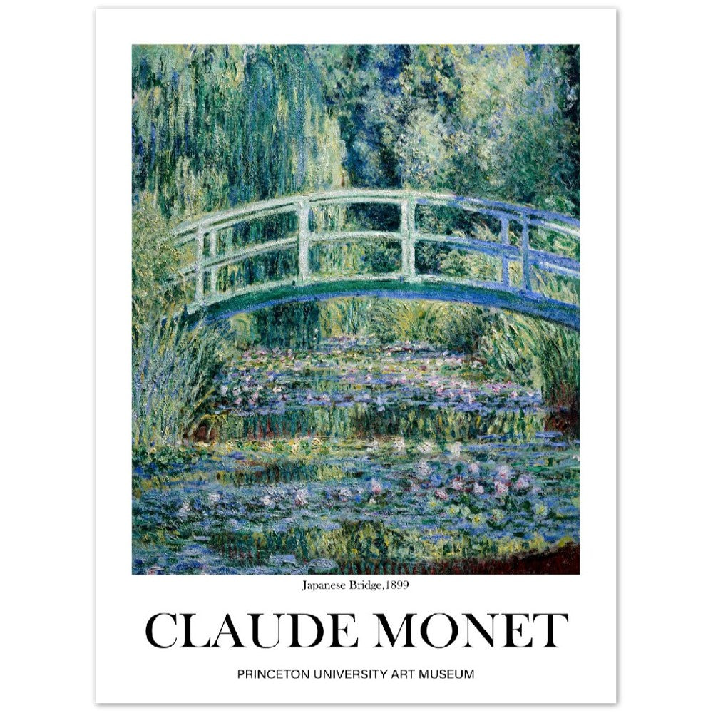 Claude Monet Bridge Print, Museum Exhibition Poster, Claude Monet Wall Décor, Claude Monet Poster, Claude Monet Gifts, Art Lover Gift