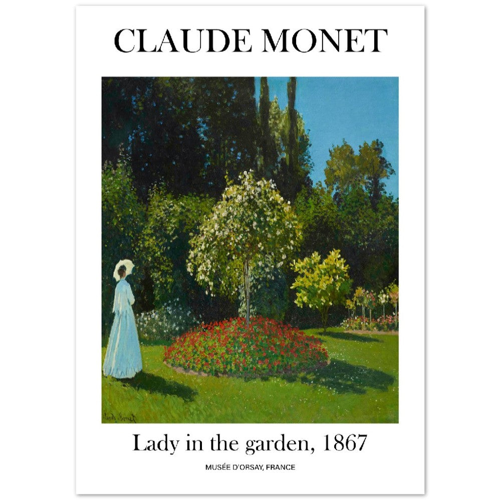 Claude Monet - Lady in the garden | Wall Art | Historical Painting | Printable Wall Art | Home Decor | Famous Art | Classical Artwork |