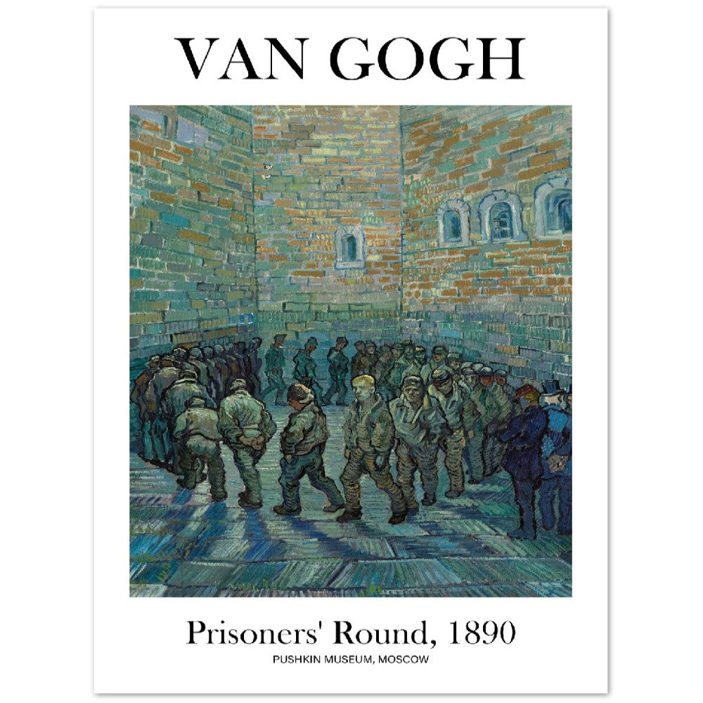 Van Gogh Poster - Prisoners' Round | Wall Art | Historical Painting | Printable Wall Art | Home Decor | Famous Art | Classical Artwork |