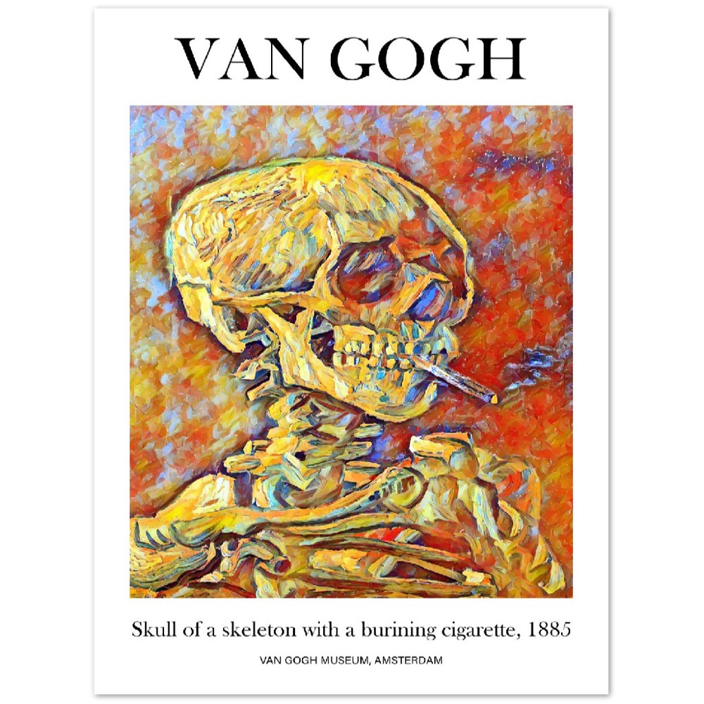 Van Gogh Poster - Burning cigarette | Wall Art | Historical Painting | Printable Wall Art | Home Decor | Famous Art | Classical Artwork |