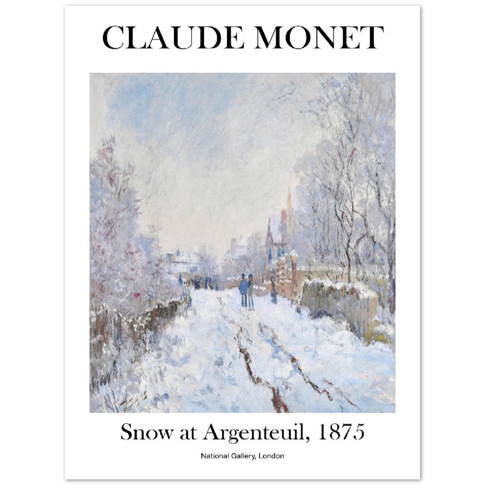 Claude Monet - Snow at Argenteuil | Wall Art | Historical Painting | Printable Wall Art | Home Decor | Famous Art | Classical Artwork |