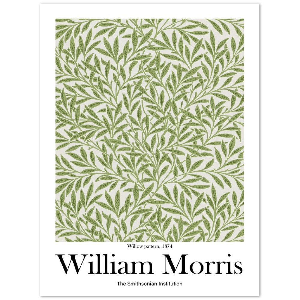 William Morris's Willow pattern print, Museum Exhibition Poster, William Morris Wall Décor, William Morris Gifts, Art Lover Gift