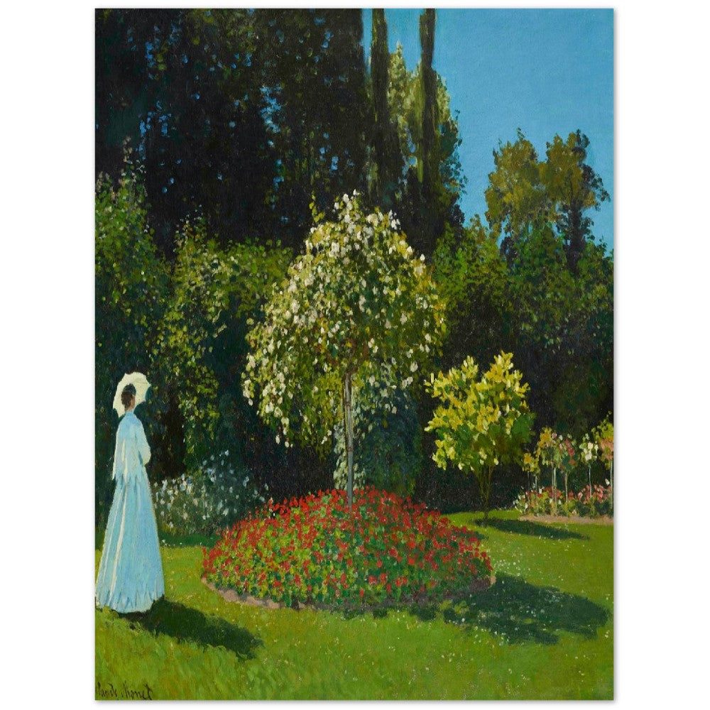 Claude Monet - Lady in the garden | Wall Art | Historical Painting | Printable Wall Art | Home Decor | Famous Art | Classical Artwork |