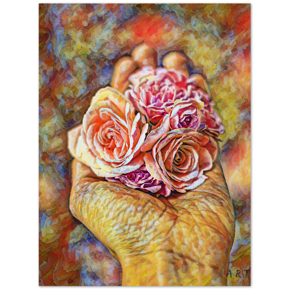 Premium Flower Poster - Rose | Wall Art | Flower Painting | Printable wall art | Home decor | living room art | Bedroom painting |