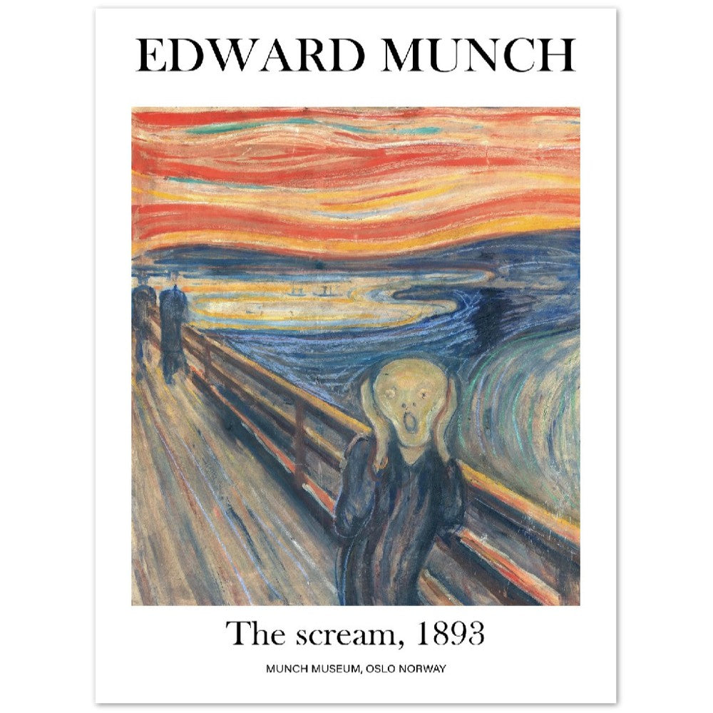 Edward Munch Scream print, Museum Exhibition Poster, Edward Munch Wall Décor, Edward Munch Poster, Edward Munch Gifts, Art Lover Gift