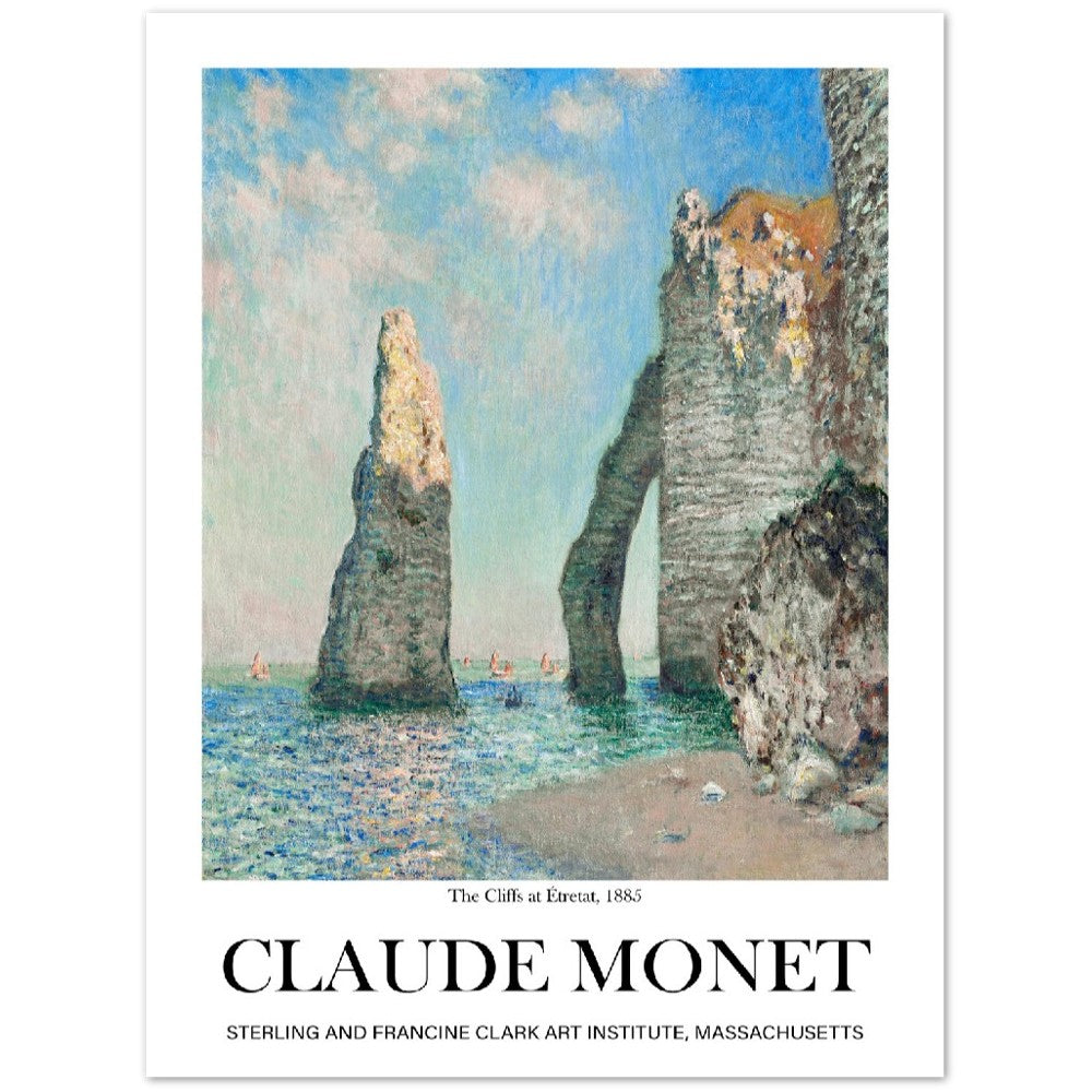 Claude Monet - The Cliffs at Étretat | Wall Art | Historical Painting | Printable Wall Art | Home Decor | Famous Art | Classical Artwork |