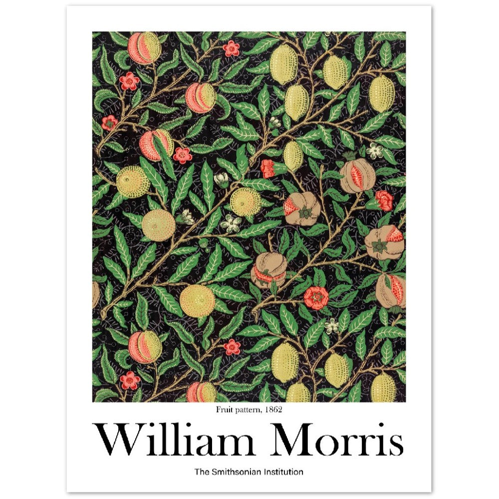 William Morris's Fruit pattern print, Museum Exhibition Poster, William Morris Wall Décor, William Morris Gifts, Art Lover Gift