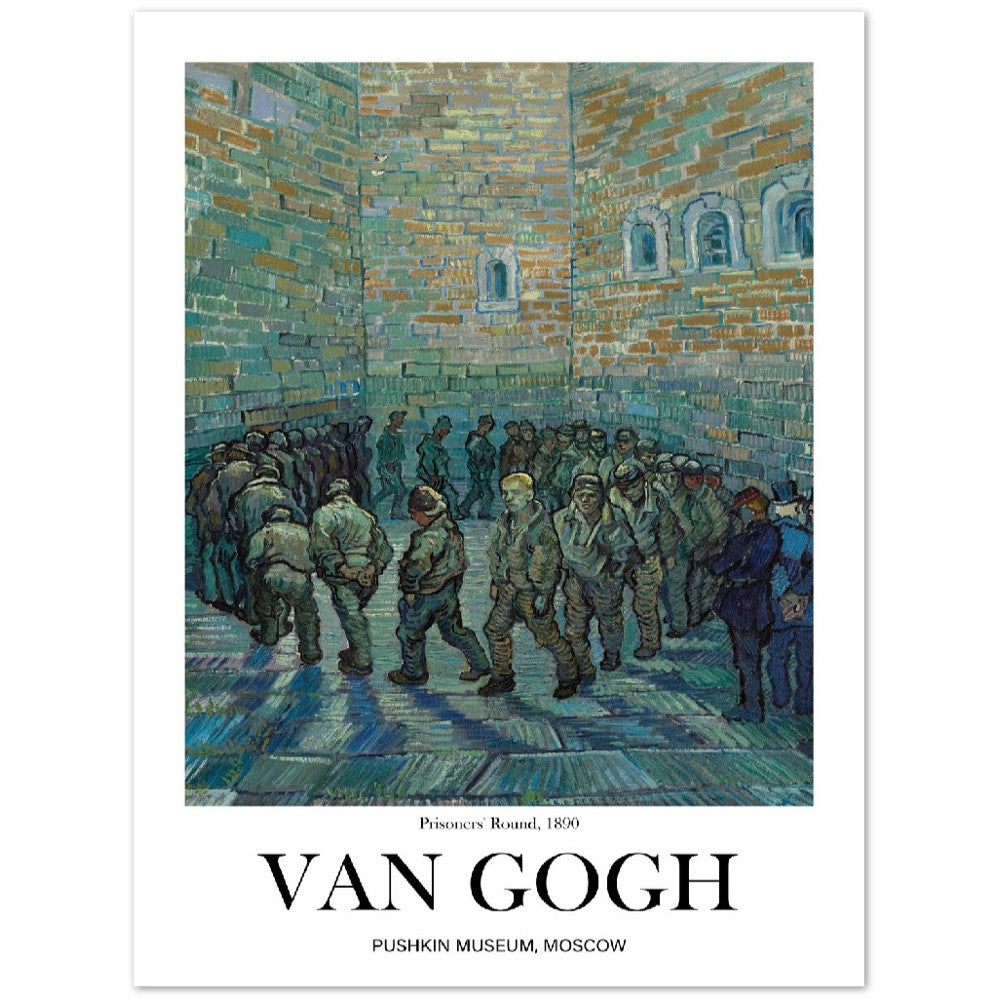 Van Gogh Poster - Prisoners' Round | Wall Art | Historical Painting | Printable Wall Art | Home Decor | Famous Art | Classical Artwork |