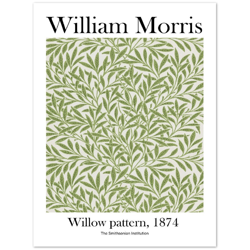 William Morris's Willow pattern print, Museum Exhibition Poster, William Morris Wall Décor, William Morris Gifts, Art Lover Gift